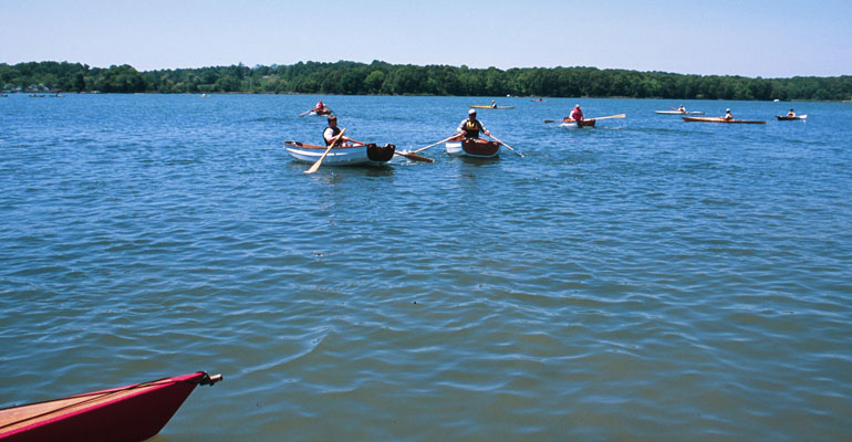Eastport Prams racing on Chesapeake Bay