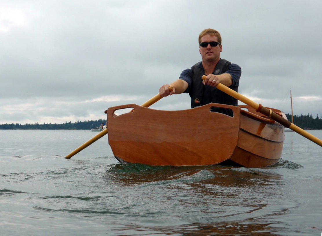 View from the stern of CLC's first Eastport Ultralight Dinghy