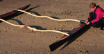 To assemble the  CLC SailRig, first attach the two akas (crossbars) to the amas (small hulls) Thumbnail