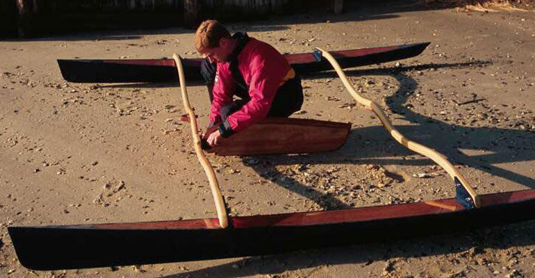 The next step in assembly of the CLC Sailrig is to attach the centerboard.