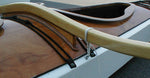 The akas of the  CLC SailRig are lashed to the kayak hull. Thumbnail