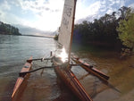 Kayak is ready, sail of the  CLC SailRig is up, waiting for just a bit more wind. Thumbnail