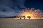 Griffin Moon and his CLC Teardrop Camper in the Nevada desert. Thumbnail
