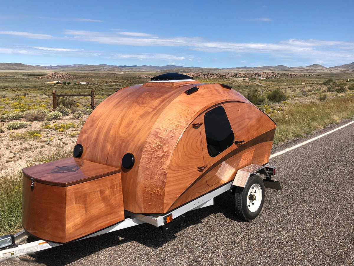 Timothy Kwasny went to New Mexico on his maiden voyage with his CLC Teardrop Camper.