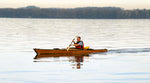 Paddling on the Susquehanna River in a Chesapeake 16 wooden kayak built by Shawn R. Thumbnail