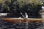 Nora G. paddling her Chesapeake 16 wooden kayak Thumbnail