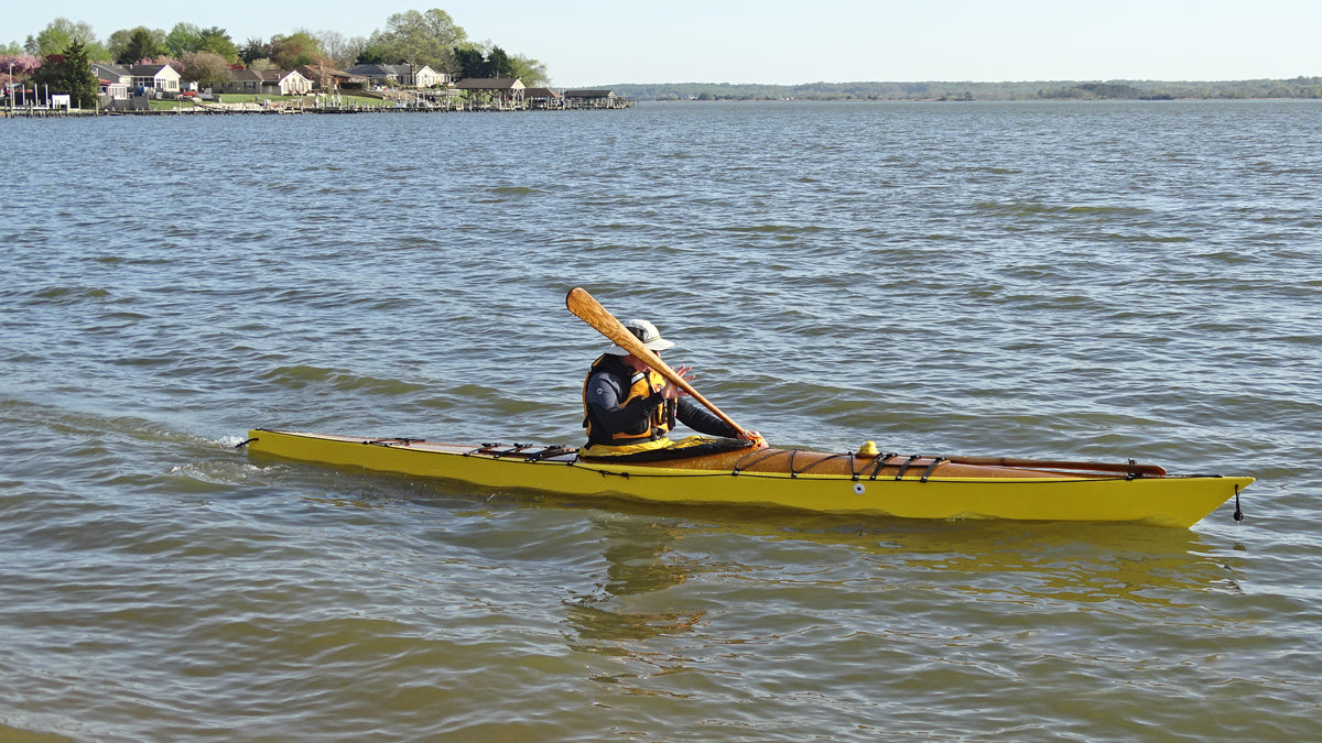 Paddling a 23-year-old Chesapeake 17LT built by Dan W. in Prince Frederick, MD