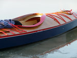 A close-up view of the cockpit area of a Chesapeake 17LT wooden kayak built by Jeff D. Thumbnail