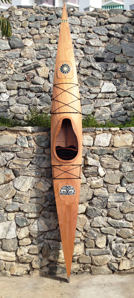 A Chesapeake 17LT wooden kayak built by Jose A., Granada, Spain