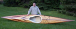 A hybrid Chesapeake 17 wooden kayak with patterned strip-bulit deck Thumbnail
