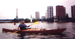 Paddling a Chesapeake 17 wooden kayak on the Seine in Paris Thumbnail
