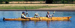 A family paddle in a Chesapeake Triple wooden kayak built by Jim B. Thumbnail