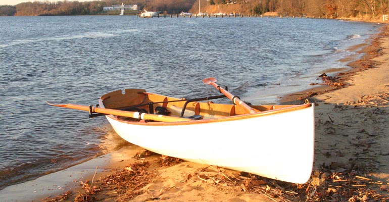 The Chester Yawl is light enough to haul it easily up the beach. 
