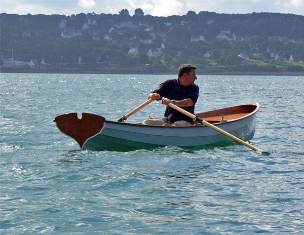 Emmanuel C. Rowing his Chester Yawl in Brest, France.