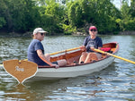 Woman rowing with a friend in her Chester Yawl, AVA. Thumbnail