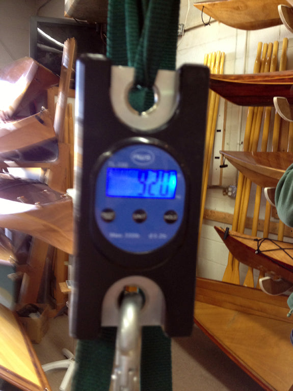 Weight of an Expedition Wherry is measured to be 92 lbs.