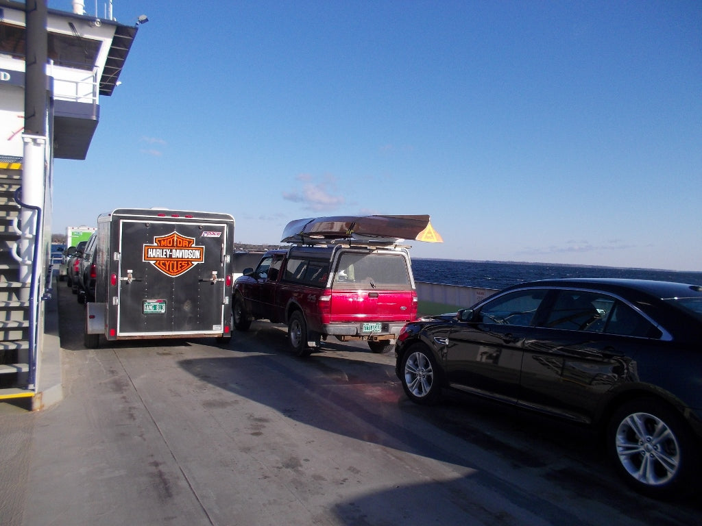 The Expedition Wherry fits well on top of a pickup truck.