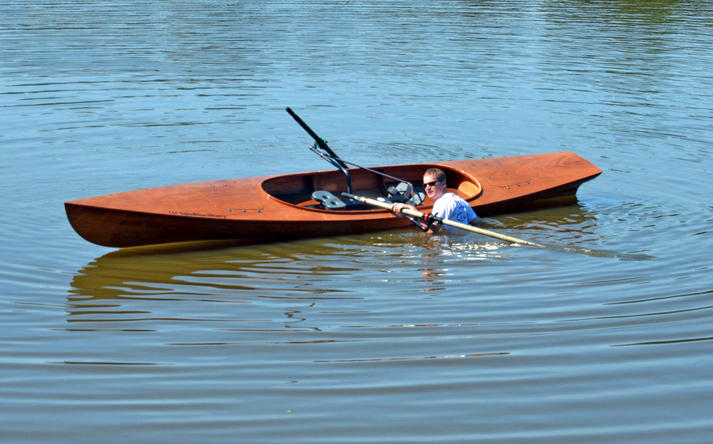 John H. Performs a capsize drill on the Expedition Wherry
