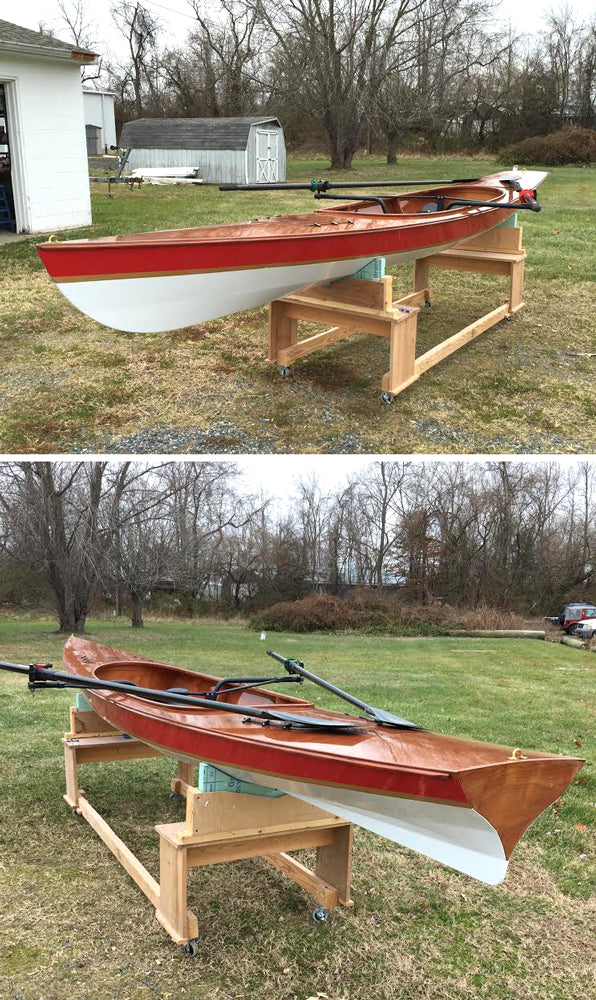 Two views of a recently finished Expedition Wherry.