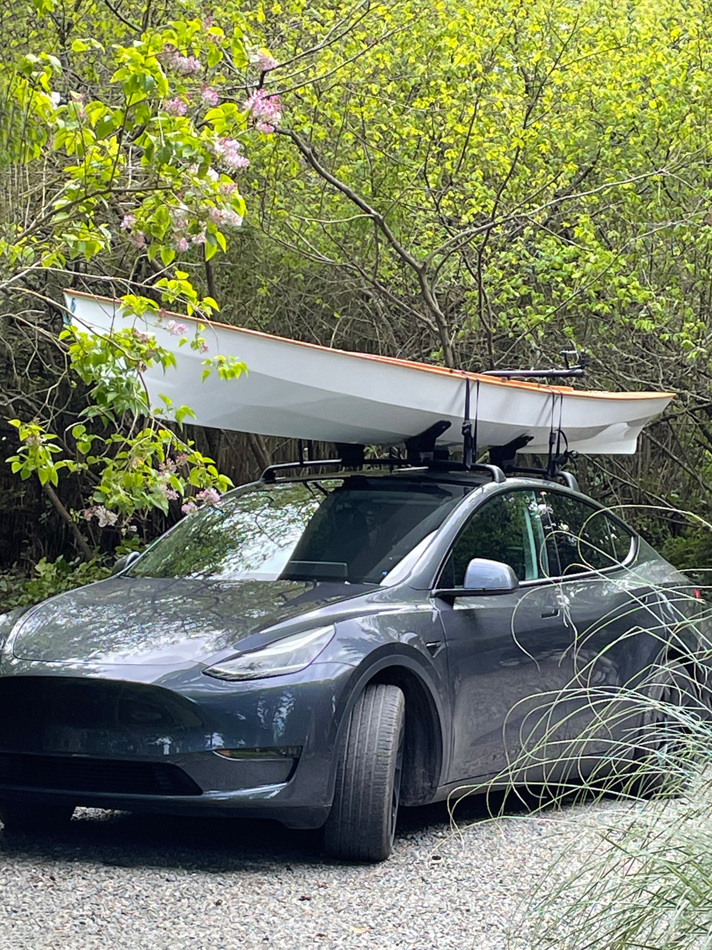 The Expedition Wherry will fit on the roof of a small car.
