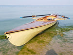 Mehmet Y. built this lovely Expedition Wherry seen here on shore in Istanbul, Turkey. Thumbnail