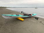 The LINDSEY ERIN is an Expedition Wherry built by Richard D.  Here it awaits the start of the Rat Island Regatta.  Thumbnail