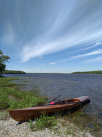 Rosie and Mike C. have beached their Expedition Wherry at Kejimkujik Lake in Nova Scotia. Thumbnail