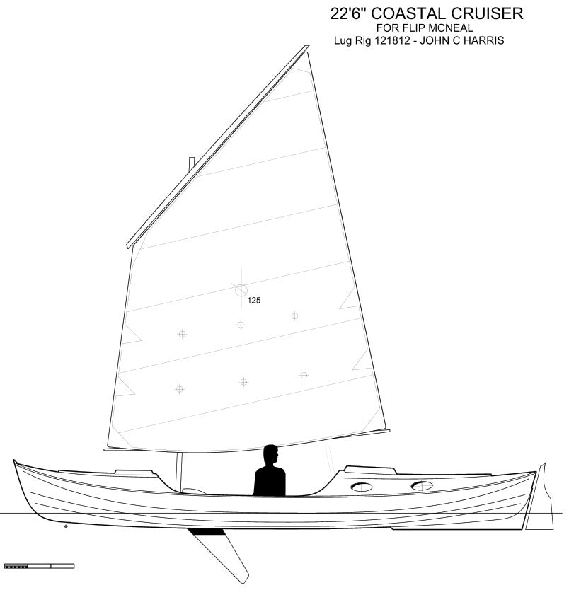 The final sail plan used on the Faering Cruiser