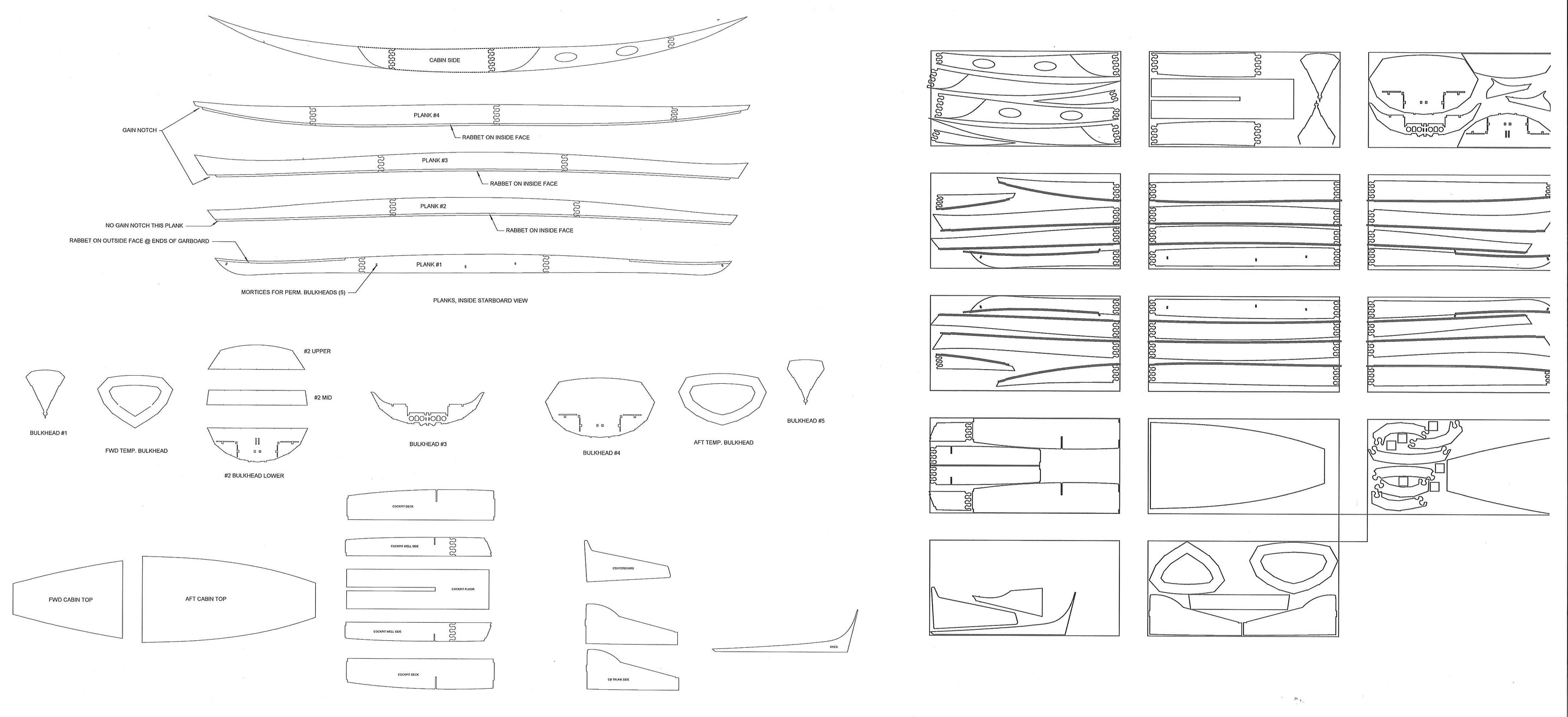 Plywood layout for the Faering Cruiser