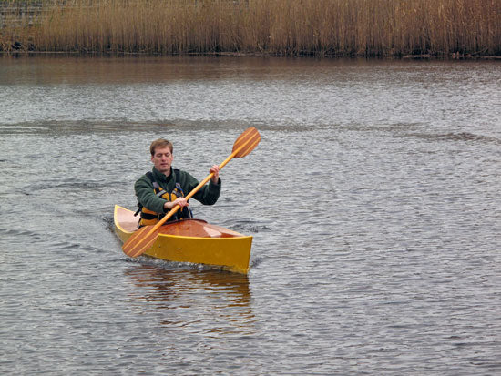 John Harris paddles a Ganymede kayak