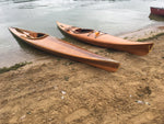 A Great Auk 17 and a Petrel Play sea kayaks built by Charles K. on the beach at Lake Mohawk, Ohio Thumbnail