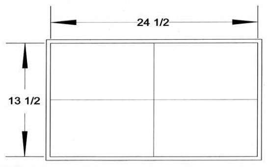 If you are building the Great Auk 17 indoors, make sure you have a window or door of this much room to get it outside when the hull is complete (measurements in inches).