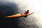Paddling a Guillemot Single wooden kayak built by Ivan K. in Slovakia Thumbnail