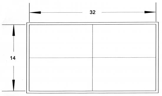 If you are building the High Capacity Great Auk kayak indoors, make sure you have a window or door of this much room to get it outside when the hull is complete (measurements in inches).
