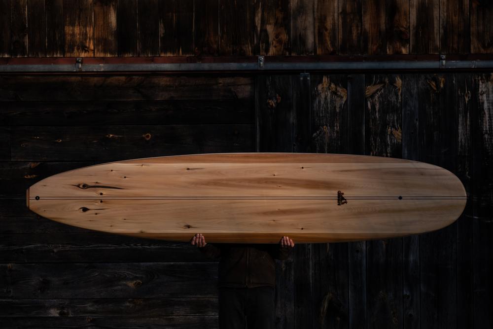 Topside of Grain's Waterlog Surfboard
