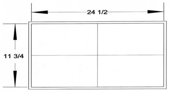 If you are building the Matunuck Surf Kayak indoors, make sure you have a window or door of this much room to get it outside when the hull is complete (measurements in inches).