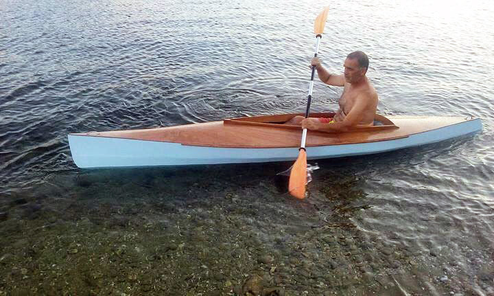 Costing through the warm waters of Greece, Kostis M. enjoys a paddle in his Mill Creek 13 kayak.