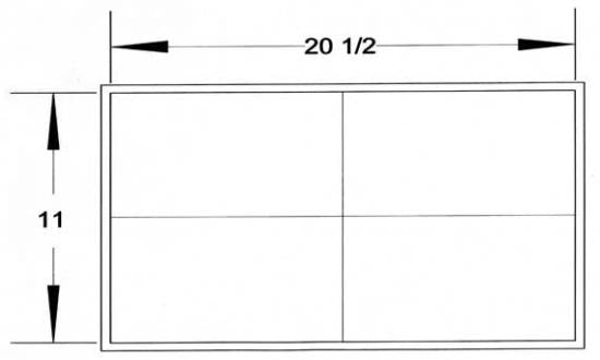 If you are building the Night Heron indoors, make sure you have a window or door of this much room to get it outside when the hull is complete (measurements in inches).