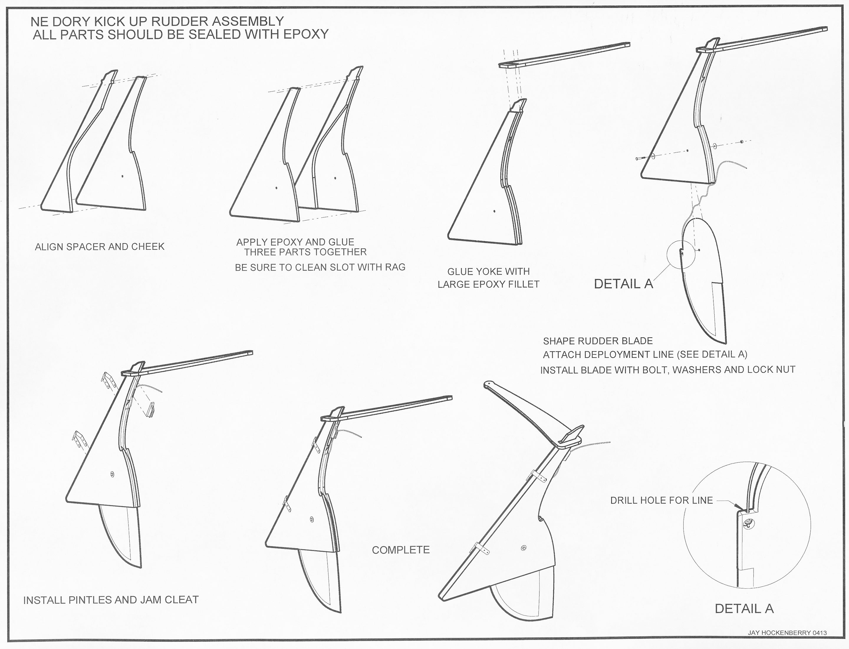 Northeaster Dory Kick-up Rudder Option