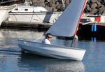 PT Spear Dinghy sailing in tight quarters in a ghost of a wind. Thumbnail