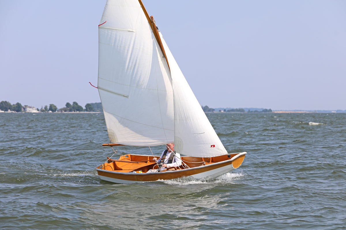 Passagemaker Dinghy sailing with a Sloop Rig, Crab Alley Bay, MD