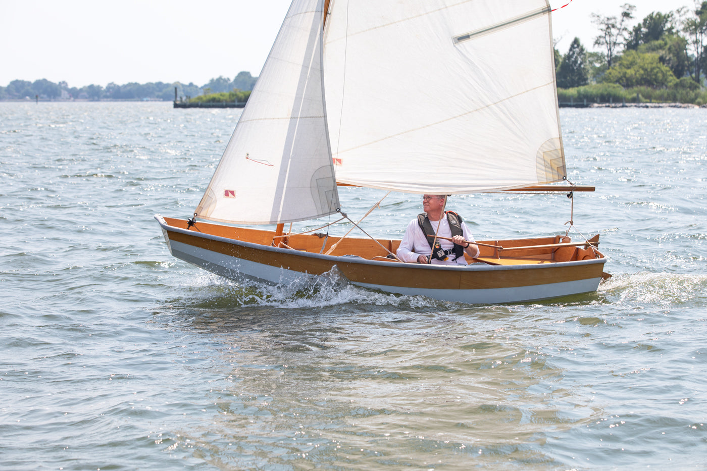 Passagemaker Dinghy with a Sloop sailing rig, seen sailing Crab Alley, Eastern Chesapeake Bay