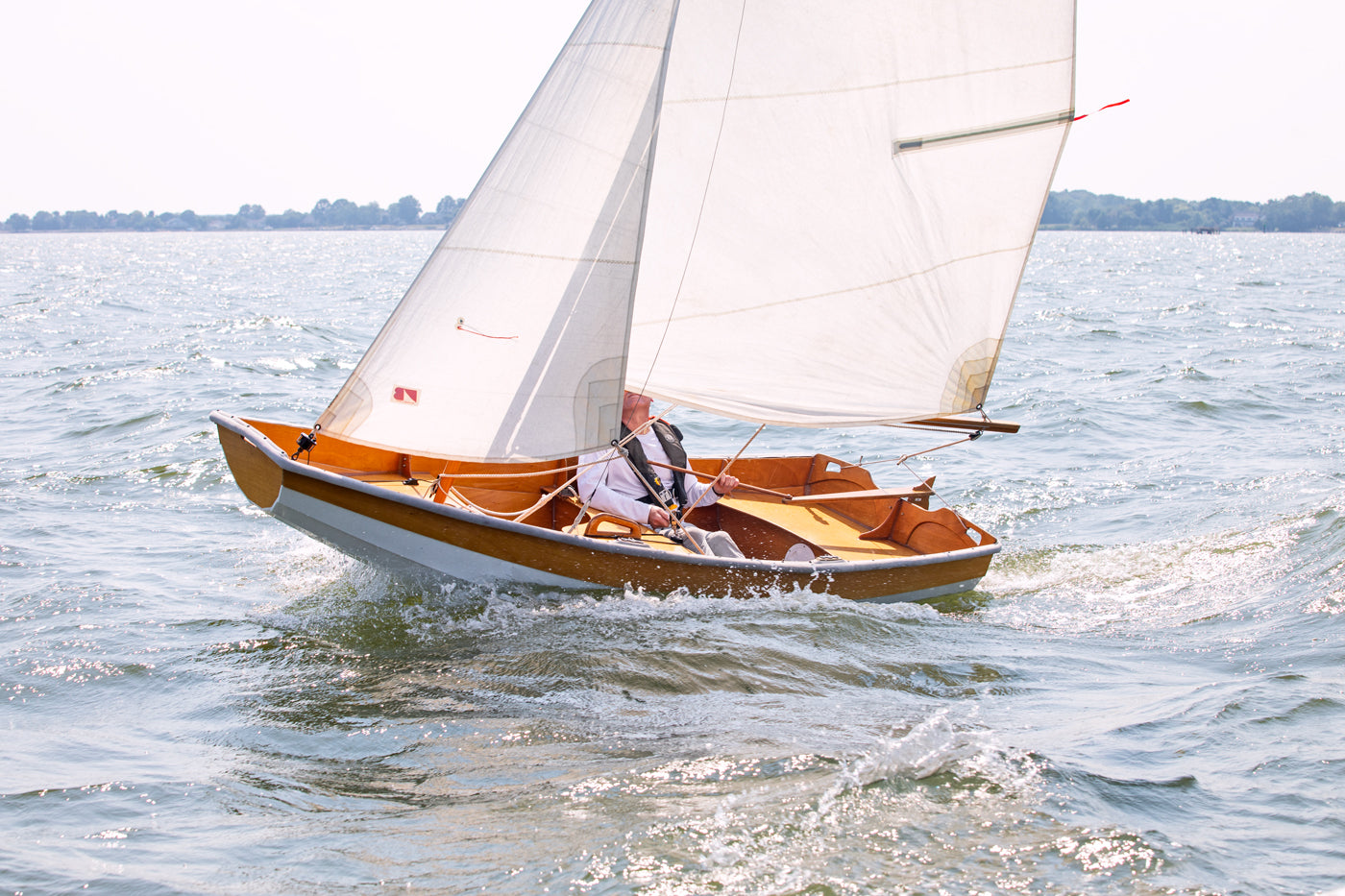 Passagemaker Dinghy with a Sloop sailing rig, seen sailing Crab Alley, Eastern Chesapeake Bay