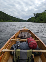 A Sassafras 16 canoe has ample storage space for this camping trip on the Delaware Water Gap. Thumbnail