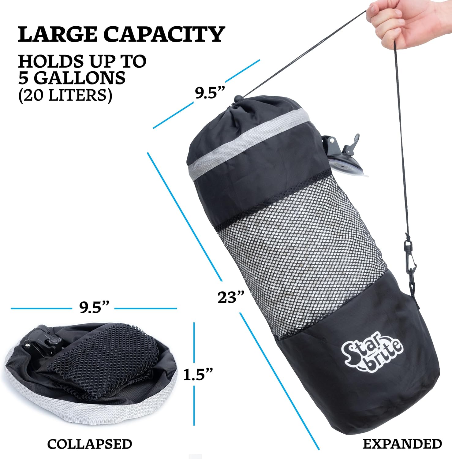 size dimensions of mesh trash bag