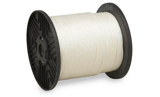 1/8" White Solid Braided Nylon Rope