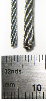 Wire Rope, Rudder Cable, Stainless Steel