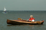 A youngster paddling a Wood Duck 10 kayak on the Chesapeake Bay at OkoumeFest Thumbnail