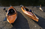 Actual ducks on the water's edge with a pair of Wood Duck 10 kayaks built by Andrew R. of Arlington, MA Thumbnail