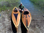 Len K. displaying is beautifully built Wood Duck 14 Hybrid and Wood Duck 12 Hybrid kayaks. Thumbnail
